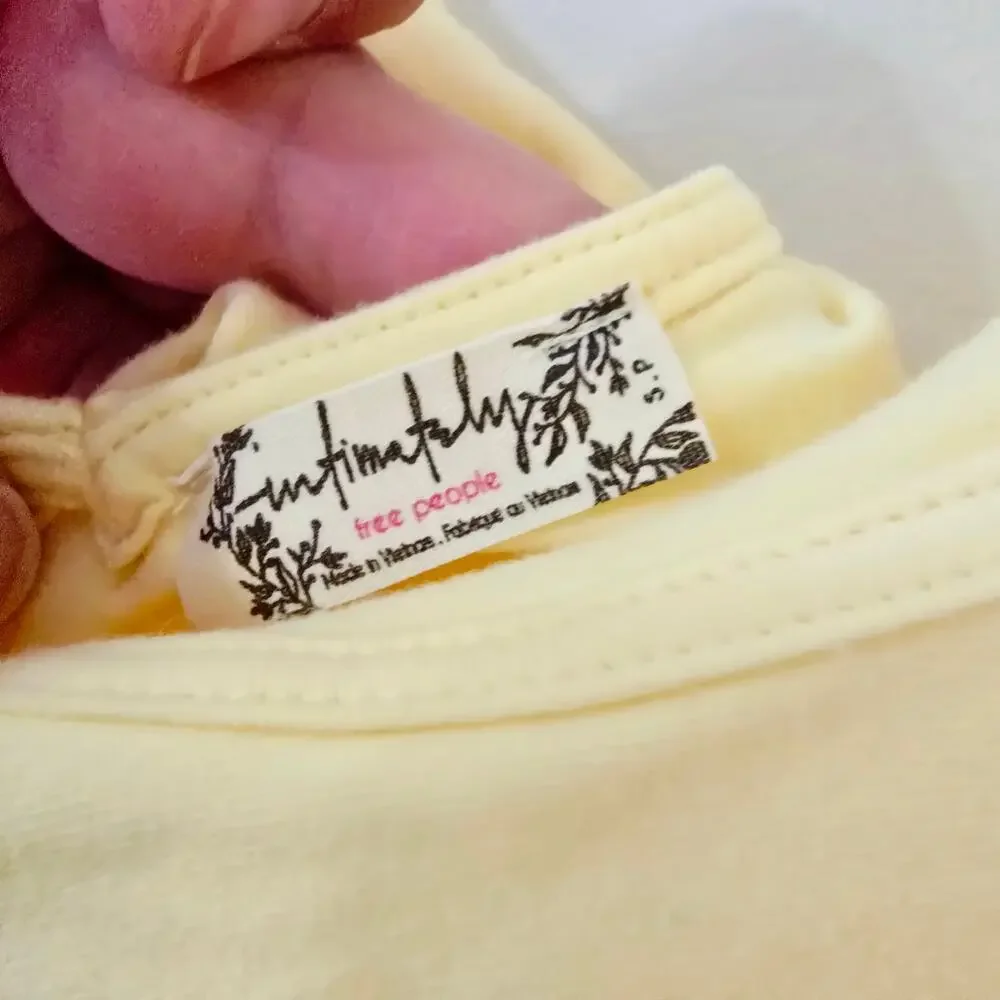 NWT Free People Matilda Bodysuit Butter Yellow Size S Small